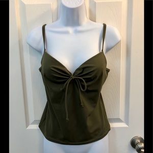 Victoria's Secret Tankini Swim Top Loden Green 34B